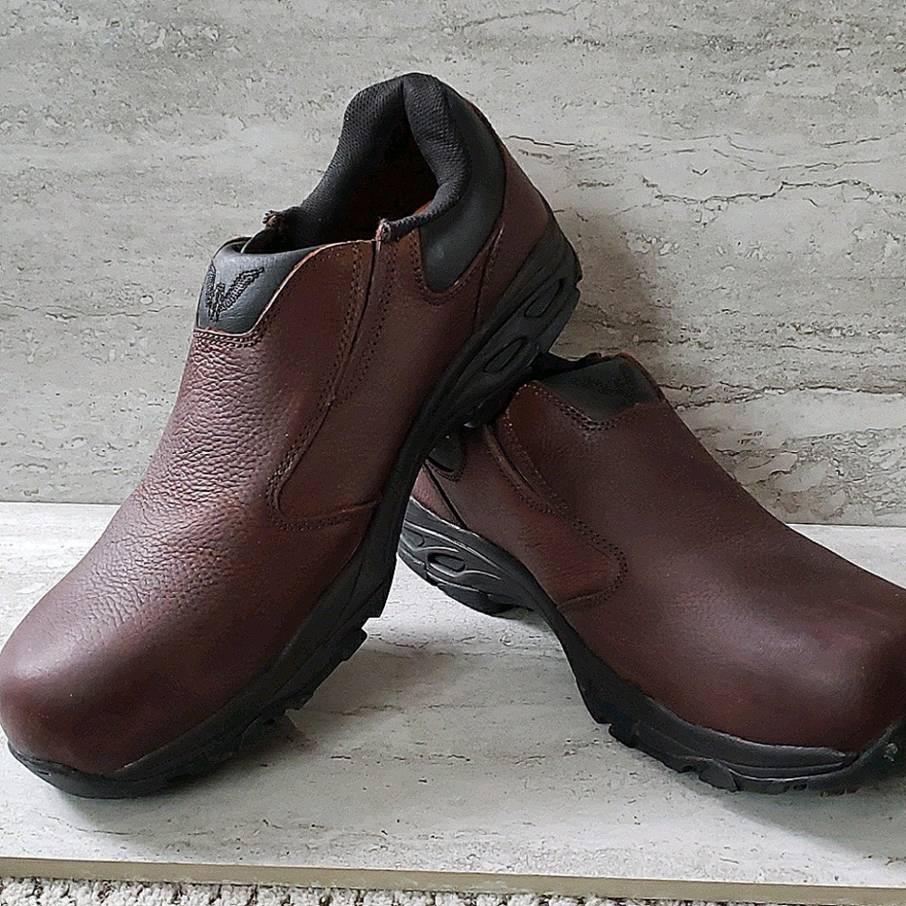Steel Toe MENS Slip on leather shoes